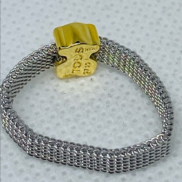 mesh and gold plated ring size 7✨ - Picture 6 of 8